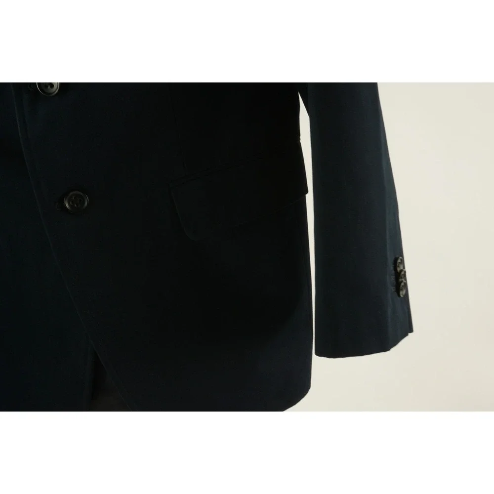 Banana Republic Tessuti Sondrio Men's 38R  Dark Blue Twill Cotton Vented Blazer‎